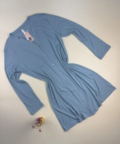 Chemise de nuit boutonnée " bleu "