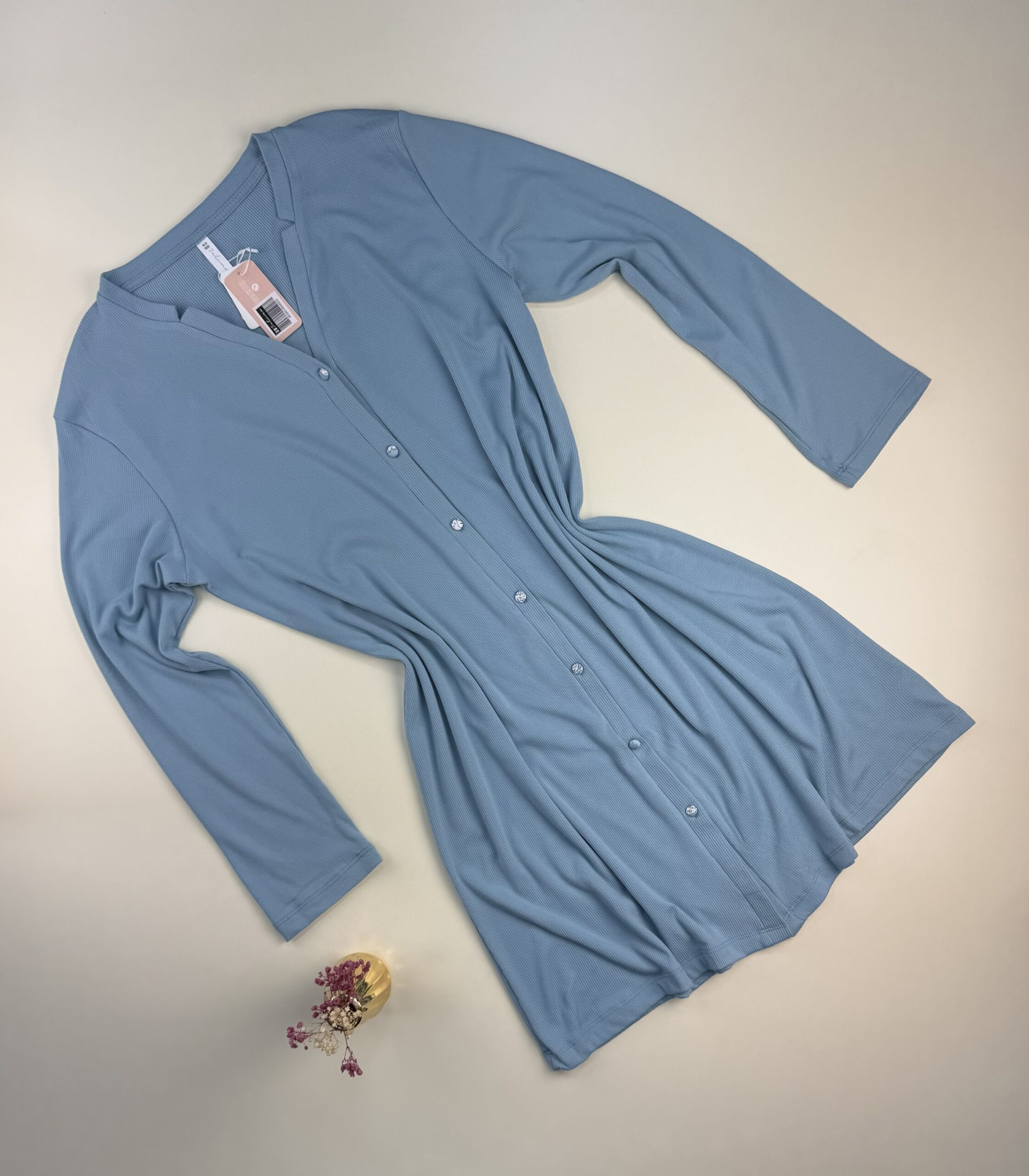 Chemise de nuit boutonnée " bleu "