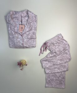 Alternative view of Pyjama boutonné H " Rose à fleurs "