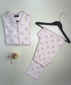 Alternative view of Pyjama boutonné  " Rose "