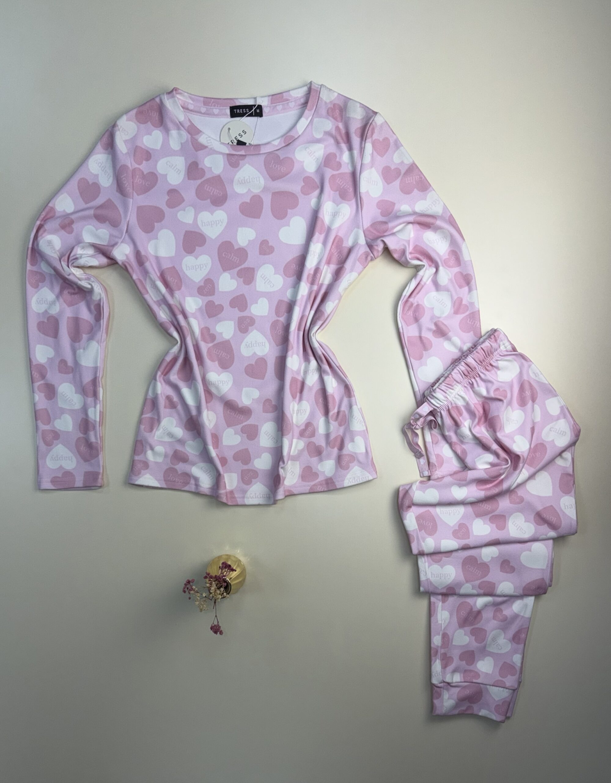 Pyjama haut manche longue " Mauve coeur " – Image 4