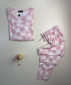 Alternative view of Pyjama haut manche longue  " Rose coeur "