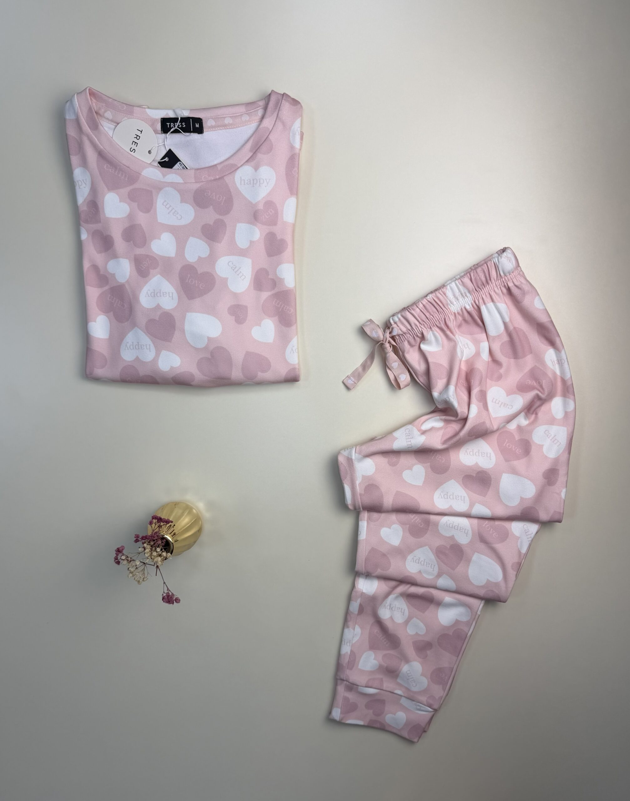 Pyjama haut manche longue " Rose coeur " – Image 2