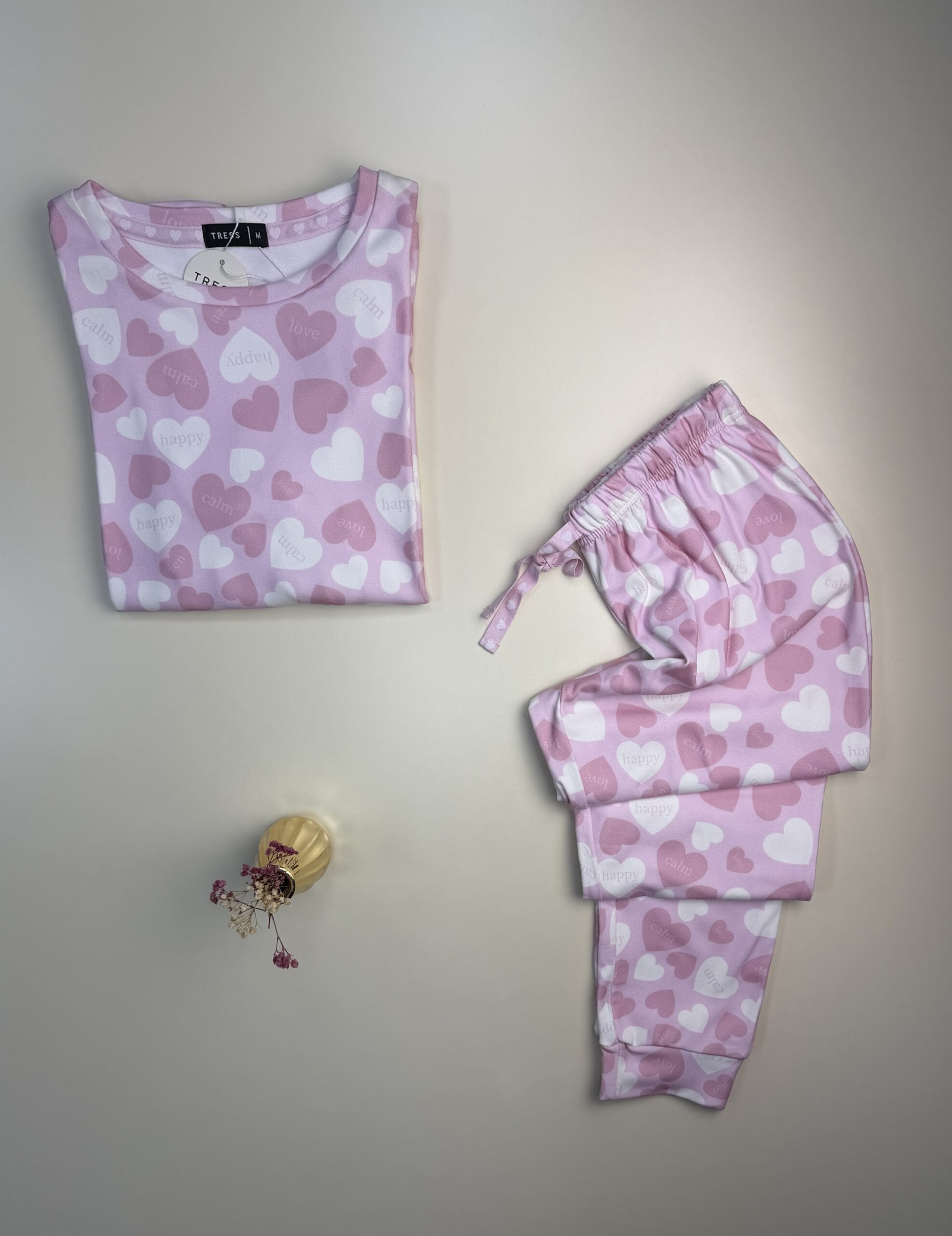 Pyjama haut manche longue " Mauve coeur " – Image 2