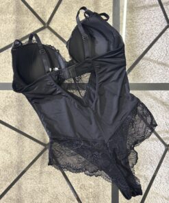 Alternative view of Body en dentelle tress - Black