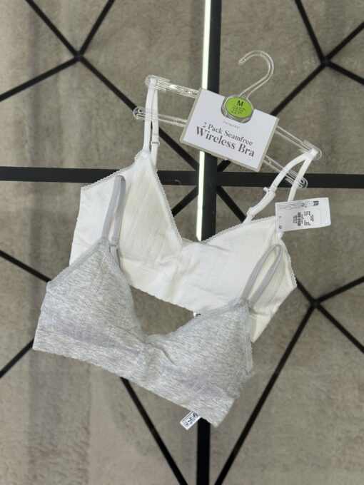 Pack de 2 Wireless Bra -  Primark - gris/blanc