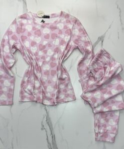 Alternative view of Pyjama haut manche longue  " Mauve coeur "