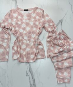 Alternative view of Pyjama haut manche longue  " Rose coeur "