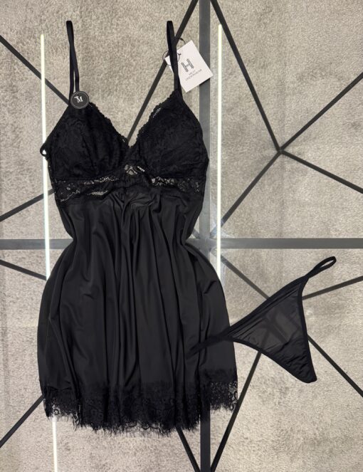 Nuisette + Bas H " Noir "