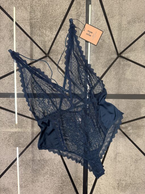 Body en dentelle H " Bleu vert "
