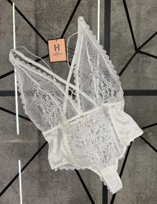 Body en dentelle H " Blanc "
