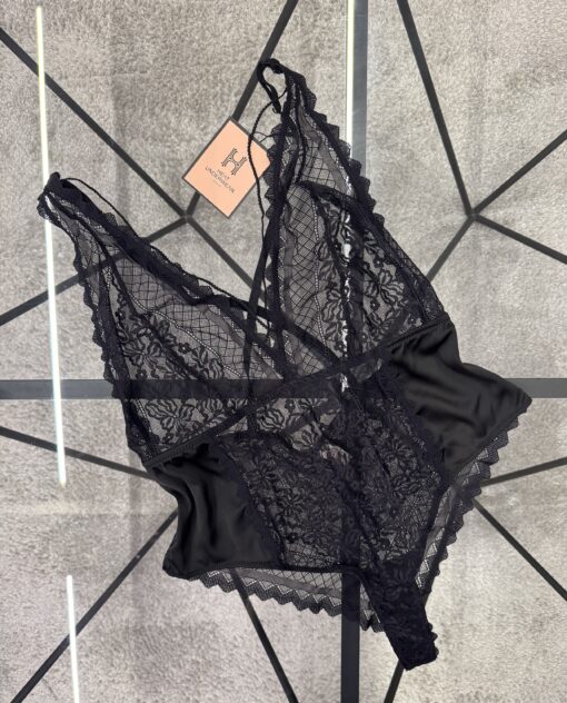 Body en dentelle H " Noir "