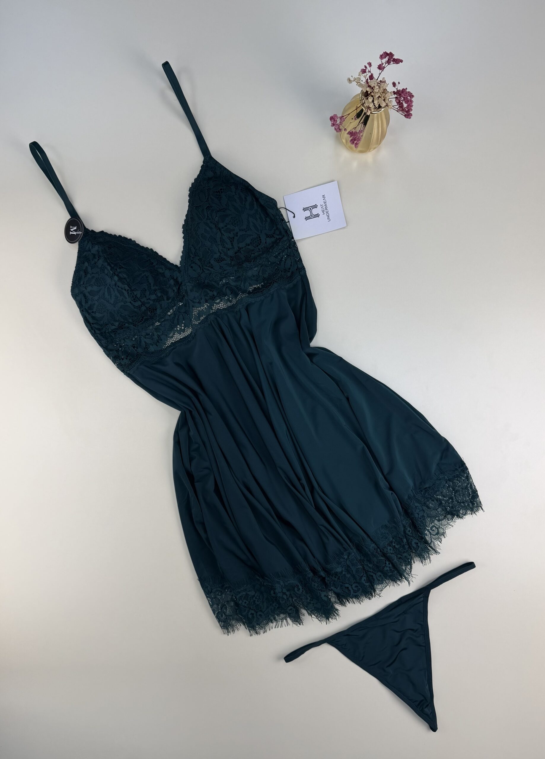 Nuisette + Bas H " Vert " – Image 2