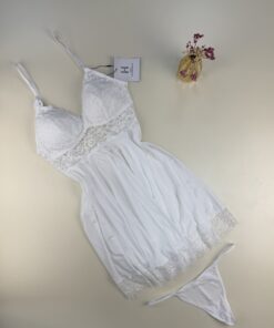 Alternative view of Nuisette + Bas H " Blanc "