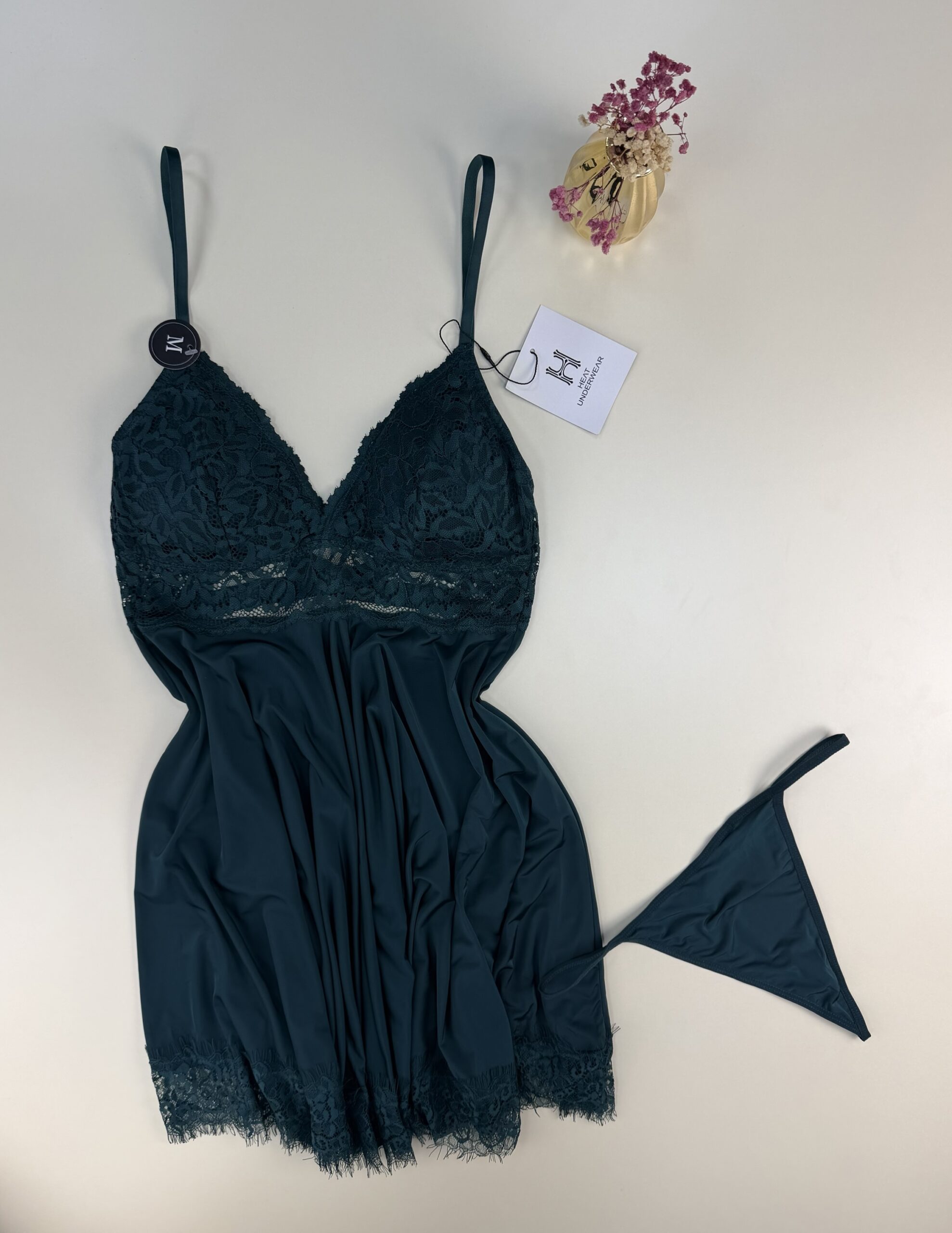 Nuisette + Bas H " Vert "