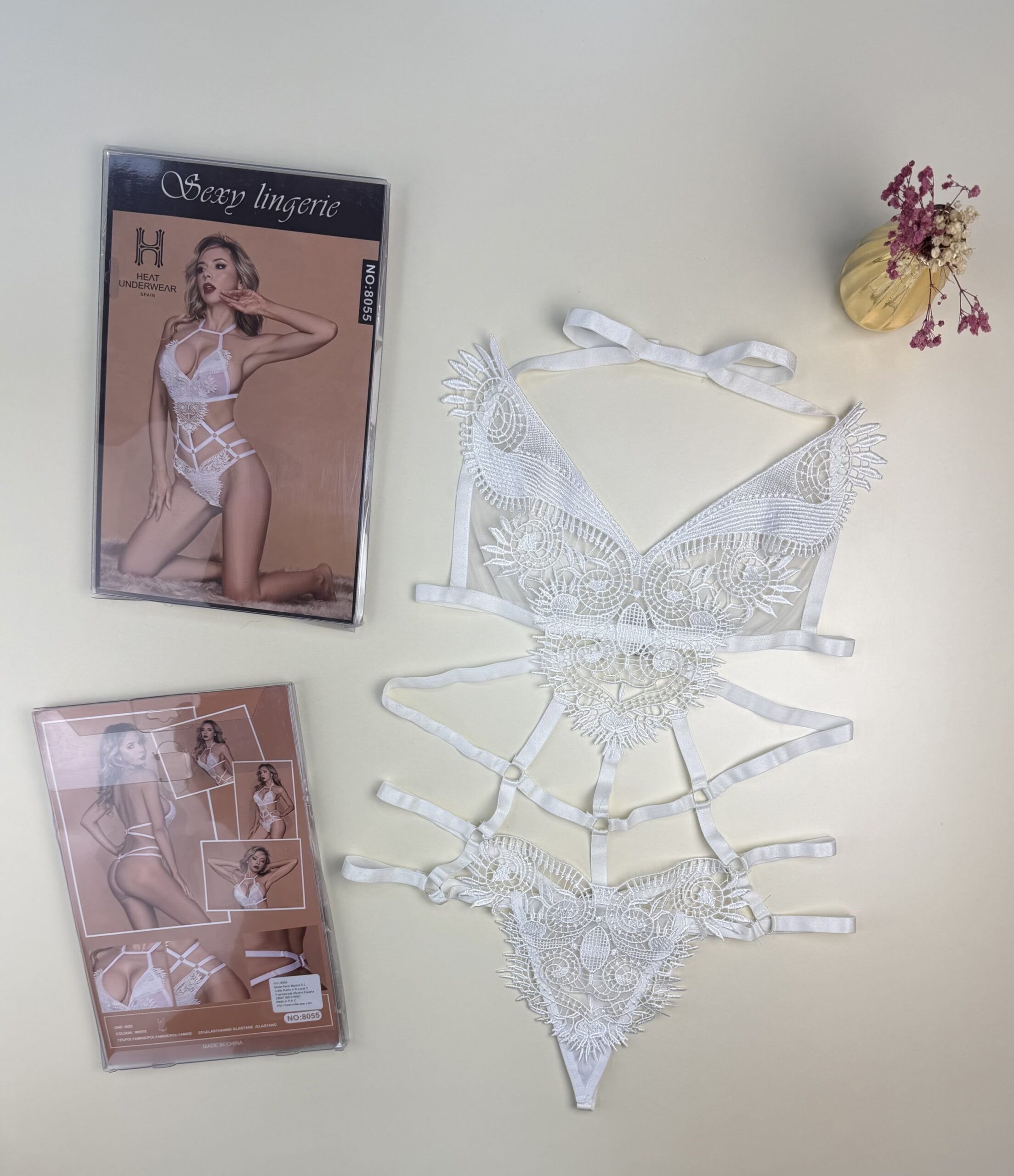 Body en dentelle H - blanc-