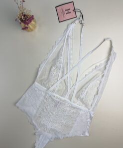 Alternative view of Body en dentelle H " Blanc "