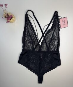 Alternative view of Body en dentelle H " Noir "