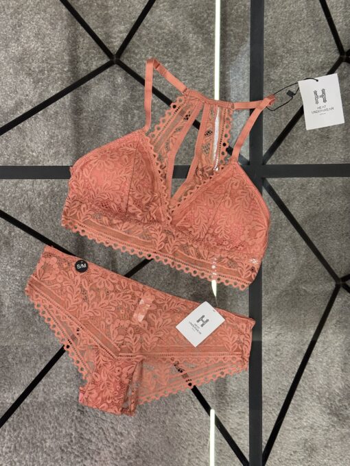 Ensemble 2 pcs Bois de rose  - en dentelle - H