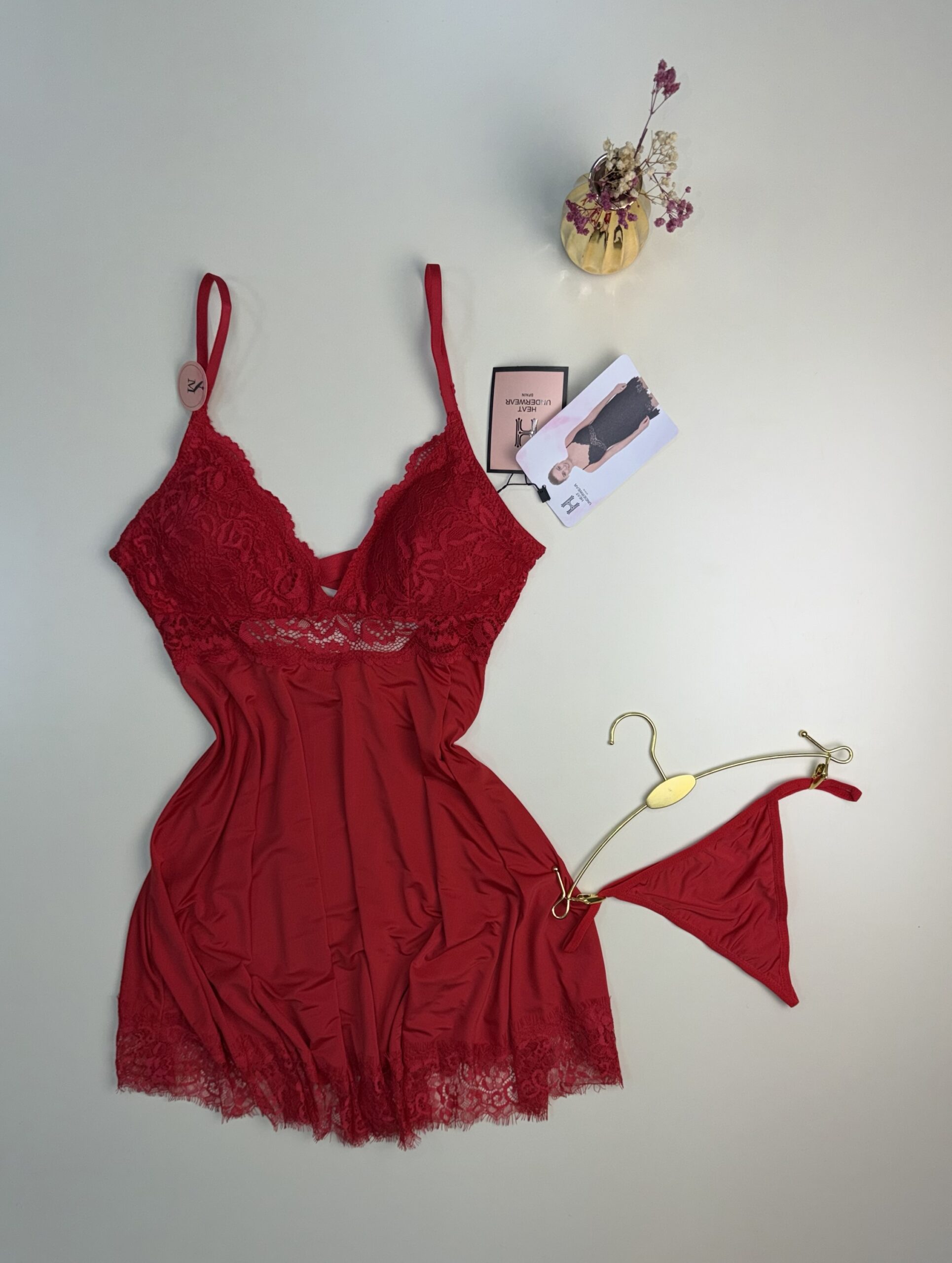 Nuisette + Bas H " Bordeaux "