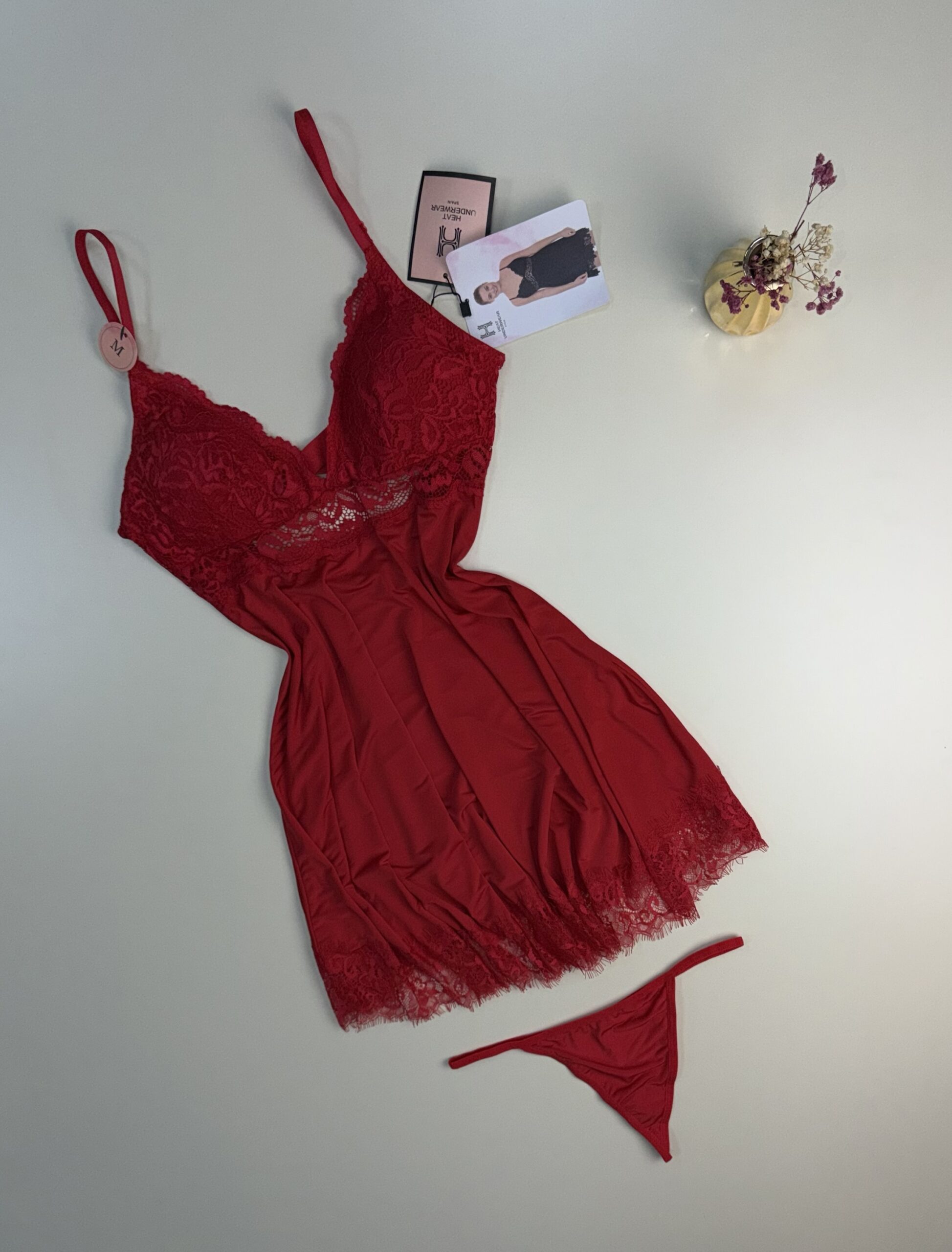 Nuisette + Bas H " Bordeaux " – Image 3