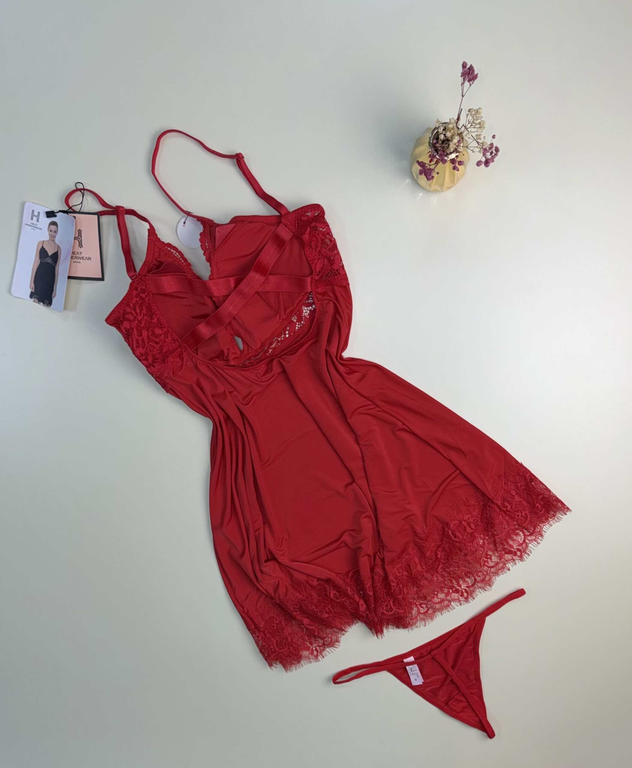 Nuisette + Bas H " Bordeaux " – Image 2