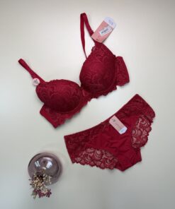 Ensemble 2 pcs H-nathalie push up" Bordeaux "