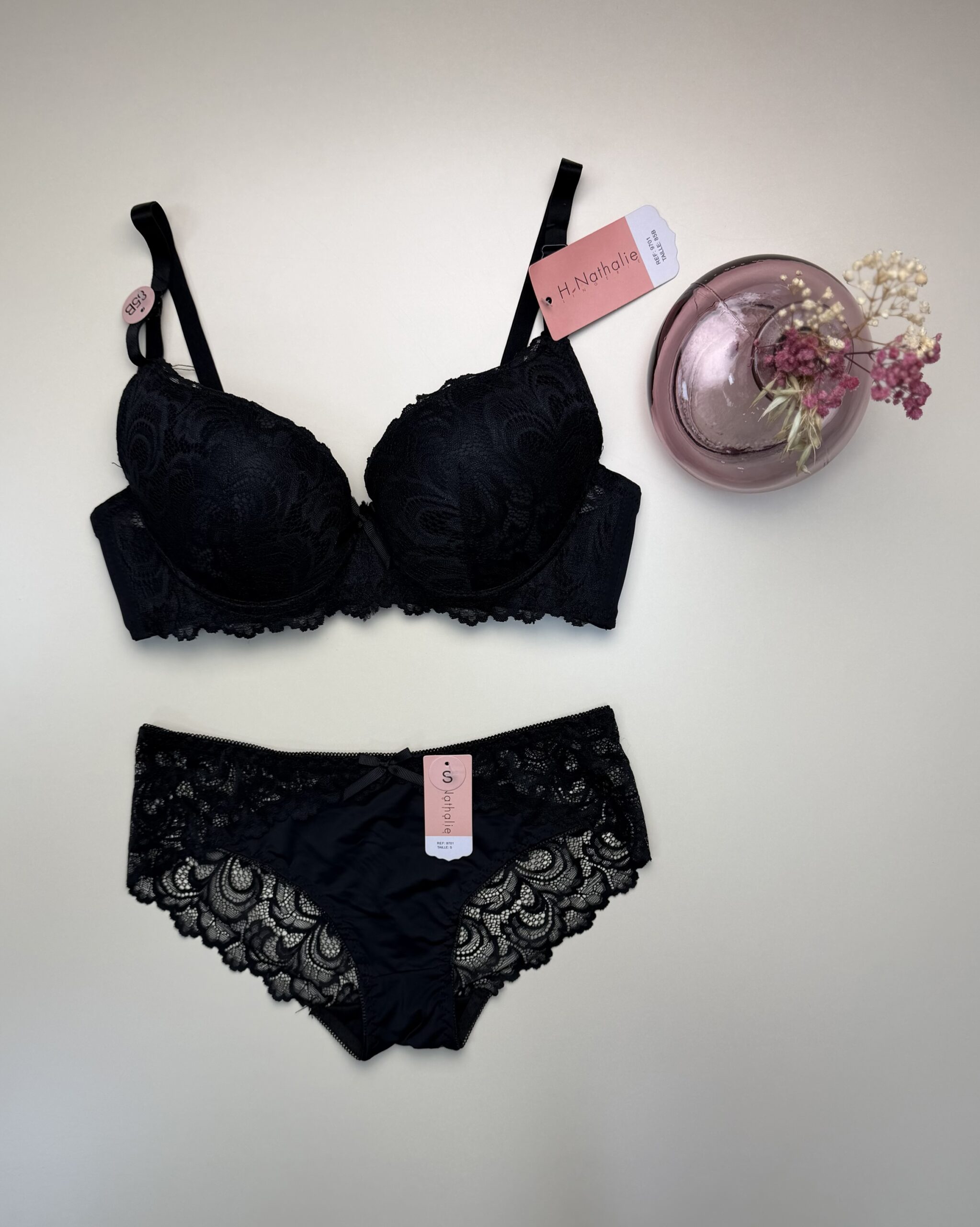 Ensemble 2 pcs H-nathalie push up" Noir " – Image 3