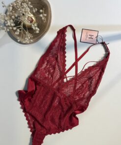Body en dentelle H " BORDEAUX "