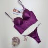 Ensemble 2 pcs - corset H - aubergines