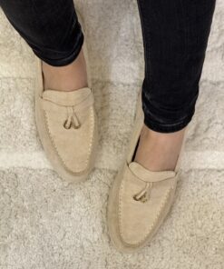 Alternative view of Mocassin en daim " Beige "