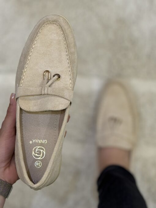 Mocassin en daim " Beige "