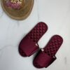 Pantoufle en satin " Bordeaux "