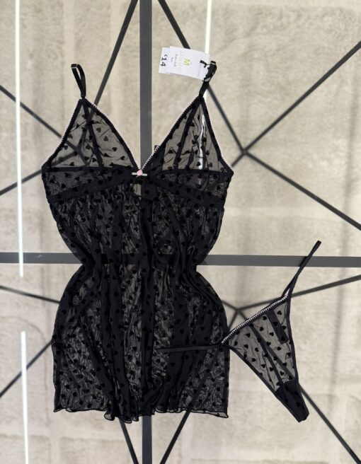 Nuisette en dentelle - Primark - black
