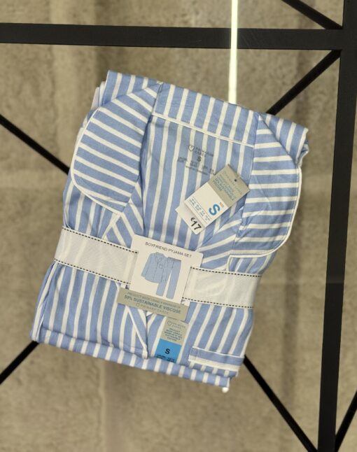 Pyjama boutonné haut manche longue primark " Blue à rayures "