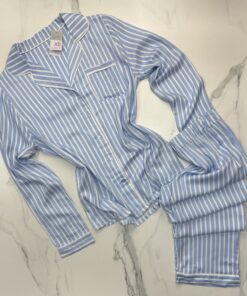 Pyjama boutonné haut manche longue primark " Bleu à rayures "