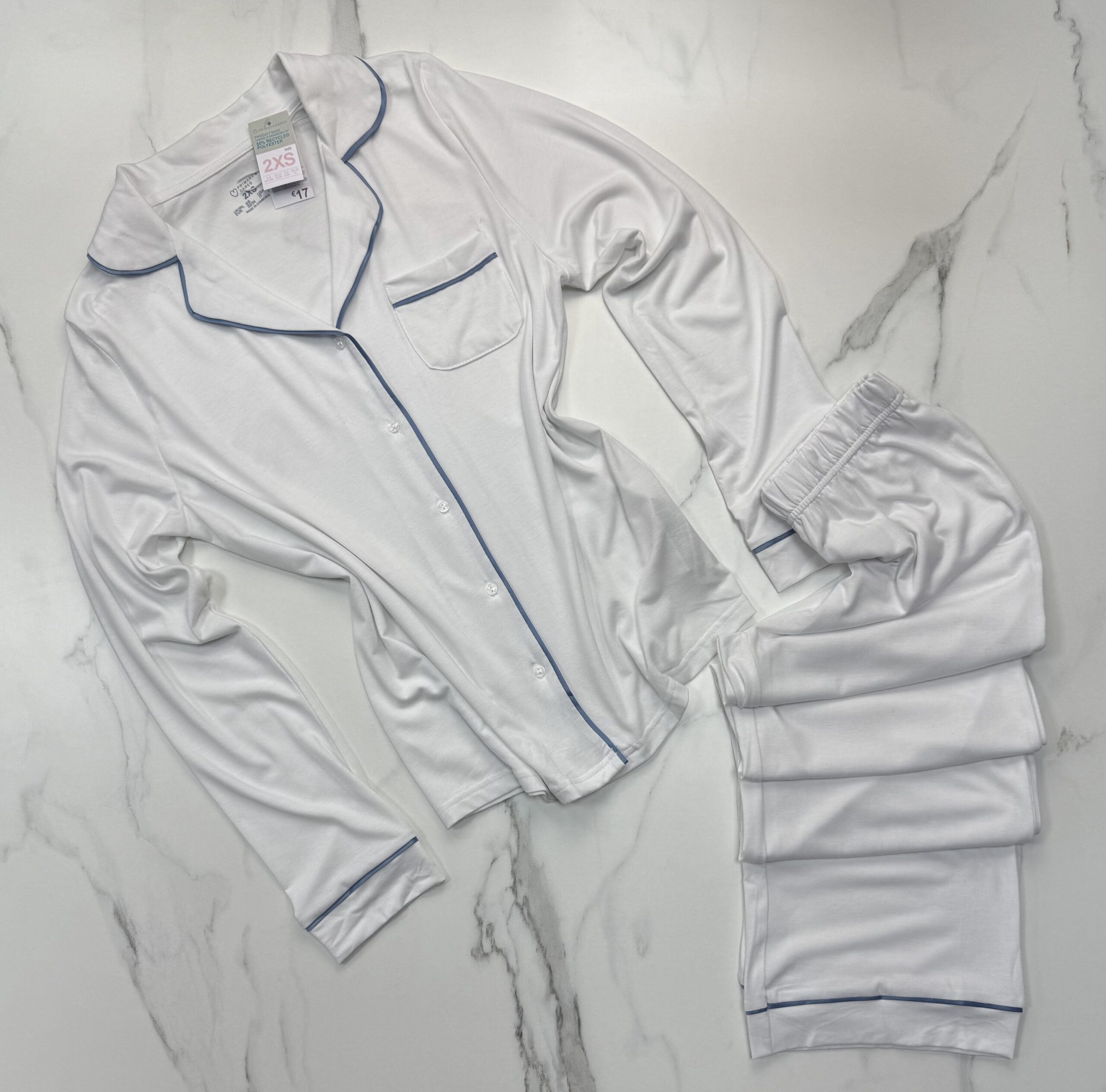 Pyjama boutonné - Primark - Blanc