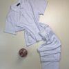 Pyjama boutonné haut demi manche " Blanc "
