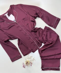 Pyjama boutonné H " Bordeaux "
