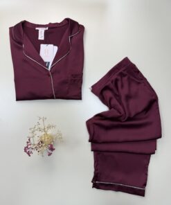 Alternative view of Pyjama boutonné H " Bordeaux "