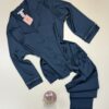 Pyjama boutonné en satin H " Vert "