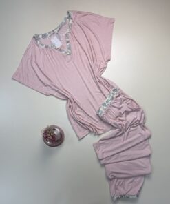 Alternative view of Pyjama haut demi manche - Tress - rose