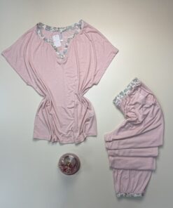 Pyjama haut demi manche - Tress - rose