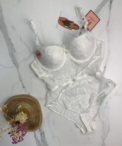 Body en dentelle H - blanc -
