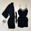Ensemble nuisette peignoir " Noir "
