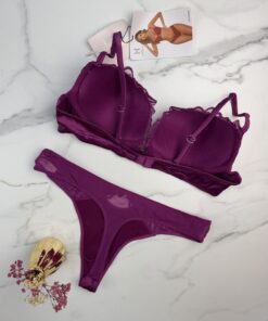 Alternative view of Ensemble 2 pcs - H - aubergine