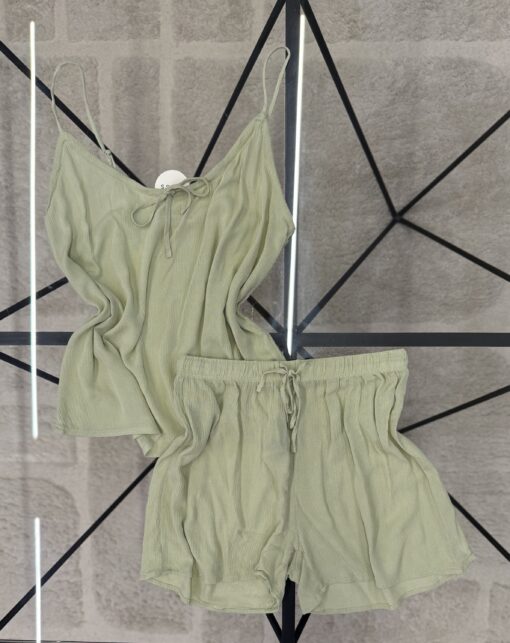 Pyjama short-bustier " vert "