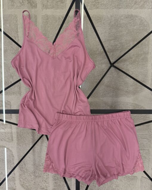 Bustier short " rose "