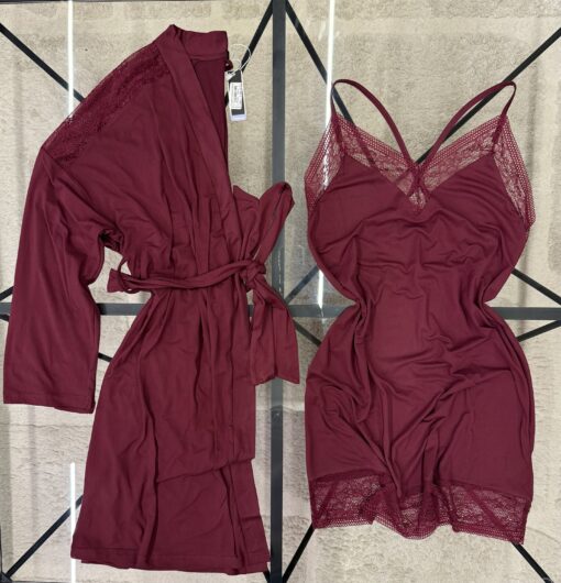 Nuisette peignoir " Bordeaux "