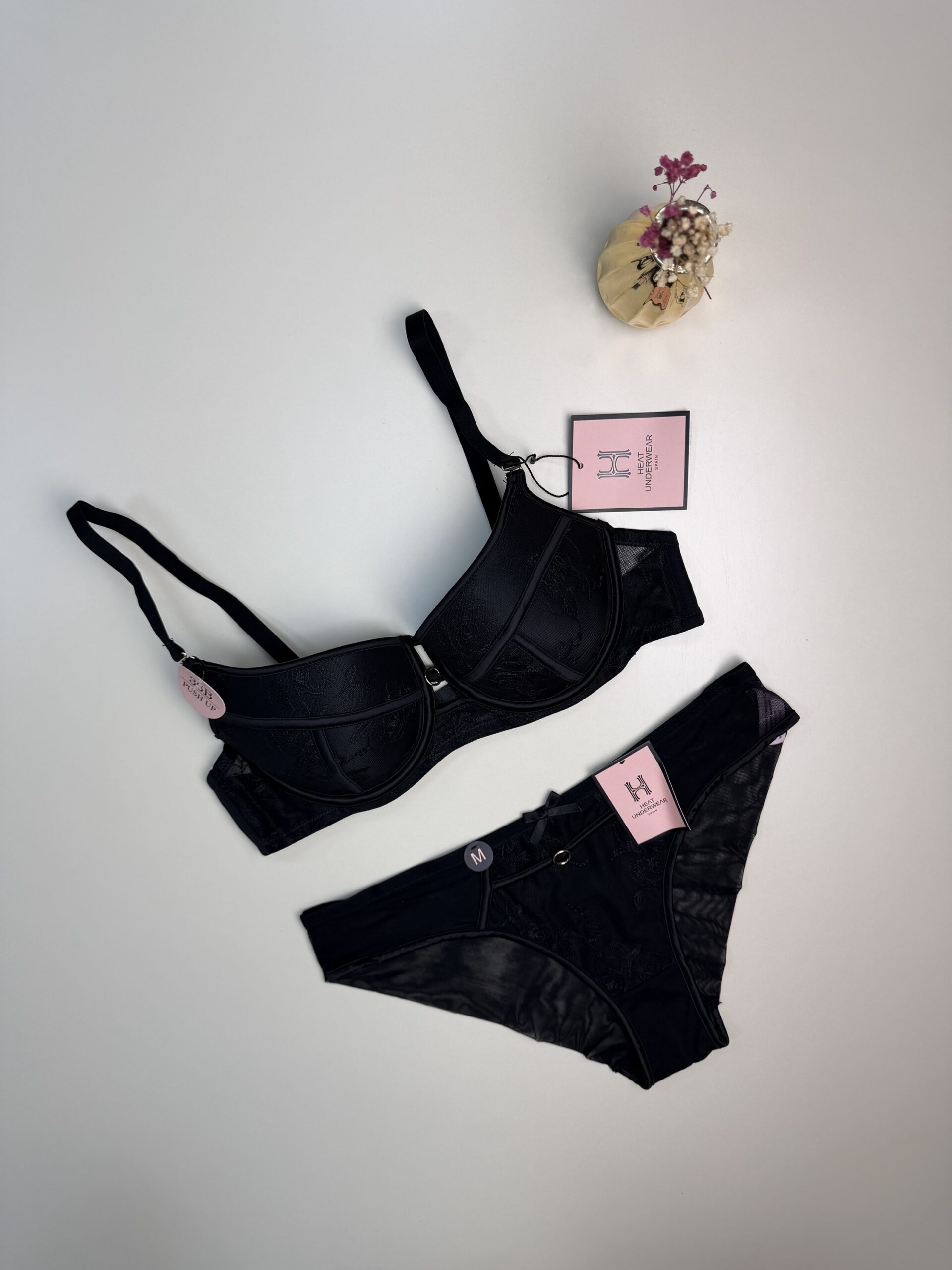 Ensemble 2 pcs H " Noir "- Push up -